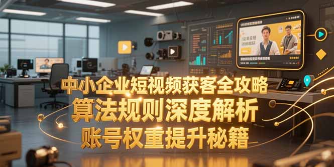 （15326期）中小企业短视频获客全攻略，算法规则深度解析，账号权重提升秘籍-问小徐资源库