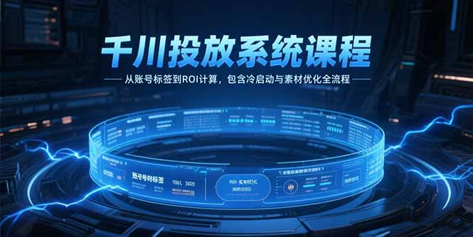 （15263期）千川投放系统课程，从账号标签到ROI计算，包含冷启动与素材优化全流程-问小徐资源库