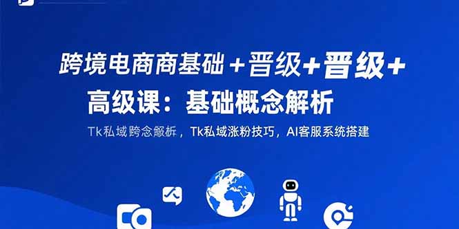 （15496期）跨境电商基础+晋级+高级课：基础概念解析,Tk私域涨粉技巧,AI客服系统搭建-问小徐资源库