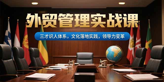 （15380期）外贸管理实战课，三才识人体系，文化落地实践，领导力变革-问小徐资源库