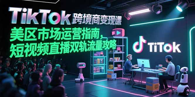 （15344期）TikTok跨境电商变现课，美区市场运营指南，短视频直播双轨流量攻略-问小徐资源库