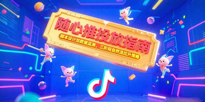 （15291期）随心推投放指南，脚本设计加数据监测，三阶段自然流拉升策略-问小徐资源库