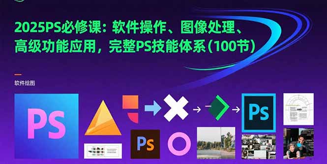（15430期）2025PS必修课：软件操作、图像处理、高级功能应用，完整PS技能体系(100节)-问小徐资源库