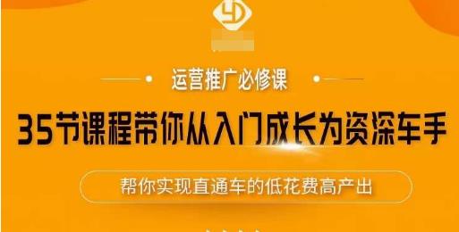 35节课程带你从入门成长为资深车手，让系统学习直通车成为可能，帮你实现直通车的低花费高产出-问小徐资源库