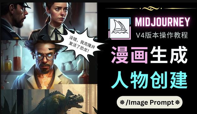 Midjourney V4版本操作教程：2个简单参数，完成漫画生成，人物创建-问小徐资源库
