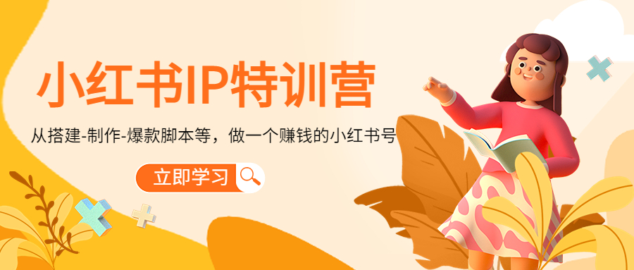 小红书IP特训营：从搭建-制作-爆款脚本等等，做一个赚钱的小红书号-问小徐资源库