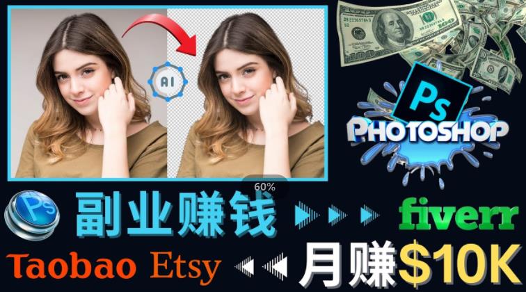 掌握PS修图技能，月赚5000美元以上–利用Adobe Photoshop赚钱的3种途径-问小徐资源库