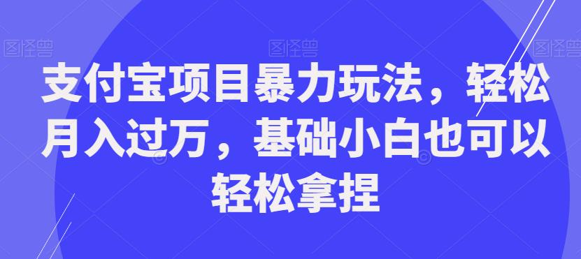 支付宝项目暴力玩法，轻松月入过万，基础小白也可以轻松拿捏【揭秘】-问小徐资源库