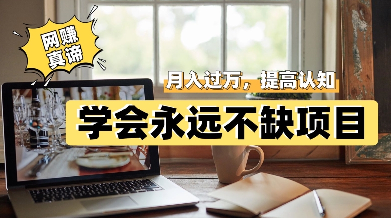 网赚真谛，学会就可以永远不缺项目，轻松月入过万，提高小白认知！-问小徐资源库