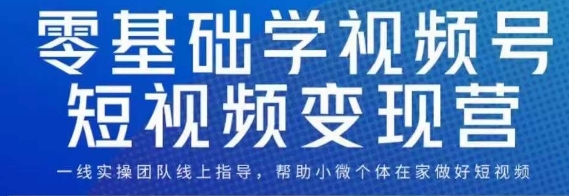 0基础学视频号短视频变现，适合新人学习的短视频变现课-问小徐资源库
