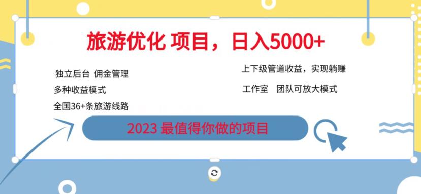 7.22旅游项目最新模式，独立后台+全国35+线路，日入5000+【揭秘】-问小徐资源库