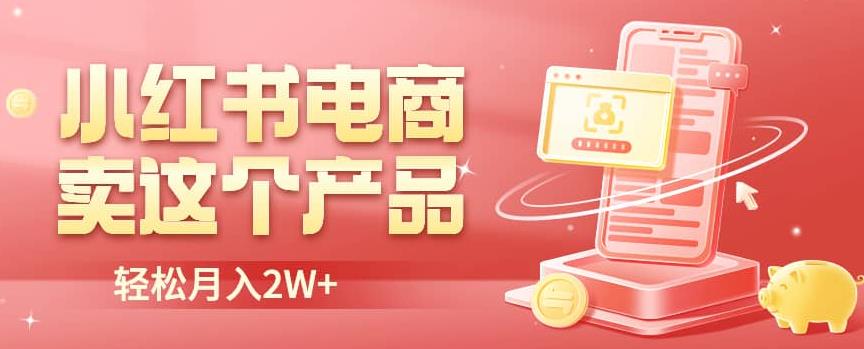 小红书无货源电商0门槛开店，卖这个品轻松实现月入2W【揭秘】-问小徐资源库
