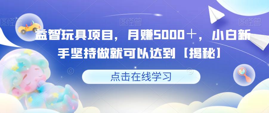 益智玩具项目，月赚5000＋，小白新手坚持做就可以达到【揭秘】-问小徐资源库