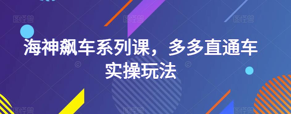 海神飙车系列课，多多直通车实操玩法-问小徐资源库