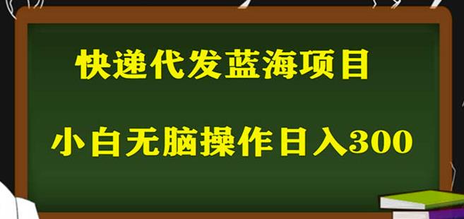 2023最新蓝海快递代发项目，小白零成本照抄也能日入300+-问小徐资源库