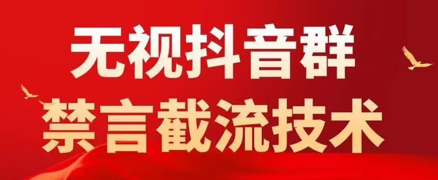 外面卖1500抖音粉丝群无视禁言截流技术，抖音黑科技，直接引流，0封号-问小徐资源库
